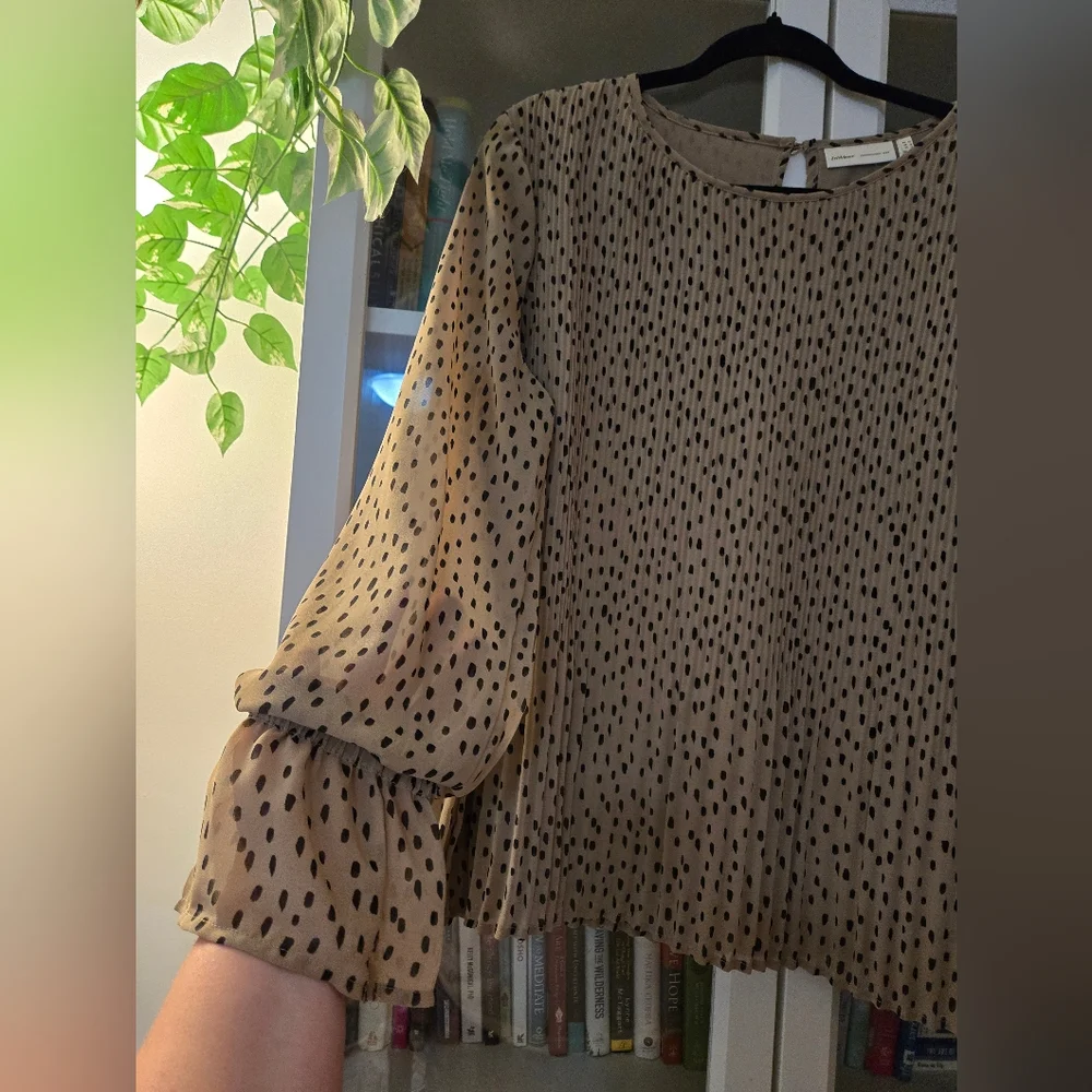 Polka Dot Long-Sleeve Pleated Blouse by InWear Copenhagen - Picture 5 of 13
